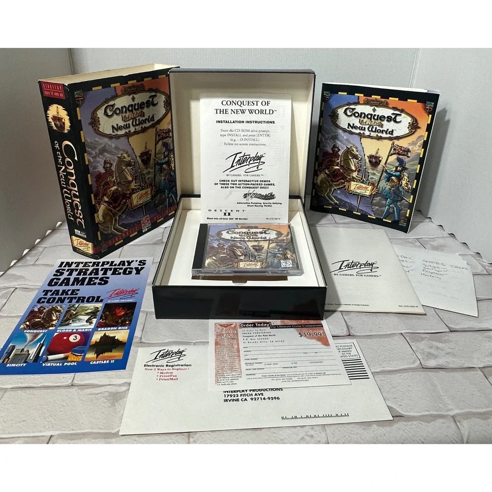 Conquest of the New World PC CD ROM‎ Strategy Game Interplay 1996 Vintage
